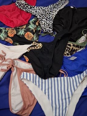 ASSORTMENT Bikini Bottoms SIZE SMALL Mix Brands. 10 Pieces